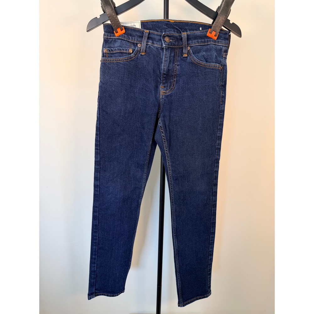 Abercrombie & Fitch Mens Skinny Stretch Jeans 28x30 Dark Wash Blue Denim